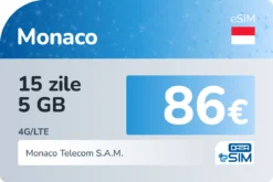 eSIM Monaco 15 zile 5 GB