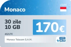 eSIM Monaco 30 zile 10 GB