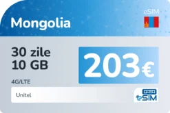 eSIM Mongolia 30 zile 10 GB