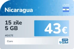 eSIM Nicaragua 15 zile 5 GB