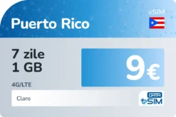 eSIM Puerto Rico 7 zile 1 GB