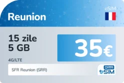 eSIM Réunion 15 zile 5 GB