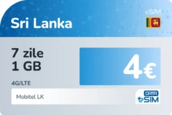 eSIM Sri Lanka 7 zile 1 GB