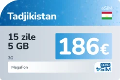 eSIM Tadjikistan 15 zile 5 GB