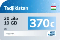 eSIM Tadjikistan 30 zile 10 GB