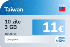 eSIM Taiwan 10 zile 3 GB