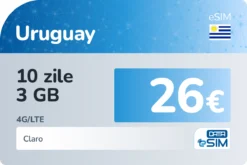 eSIM Uruguay 10 zile 3 GB