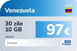eSIM Venezuela 30 zile 10 GB