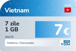 eSIM Vietnam 7 zile 1 GB