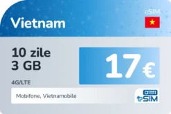 eSIM Vietnam 10 zile 3 GB