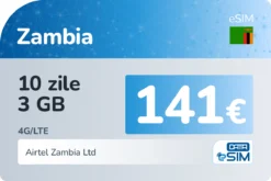 eSIM Zambia 10 zile 3 GB